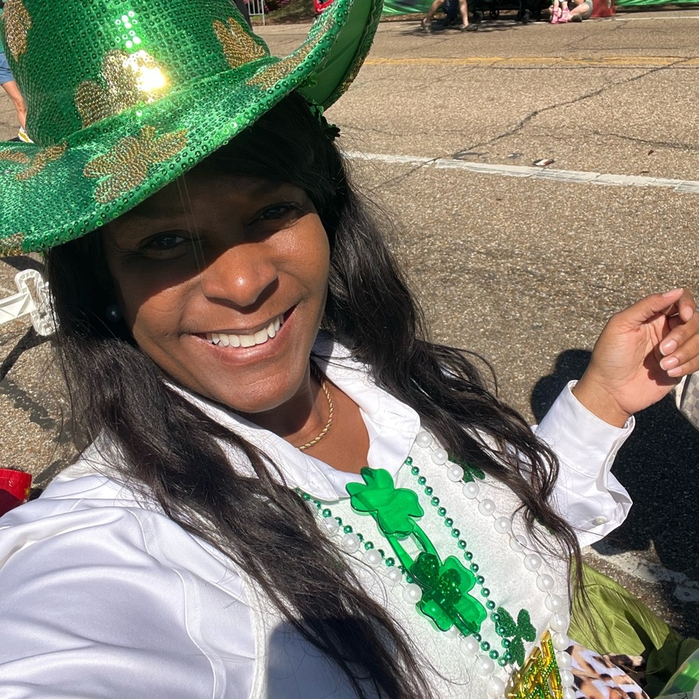 Green Sequin Shamrock Party Hat